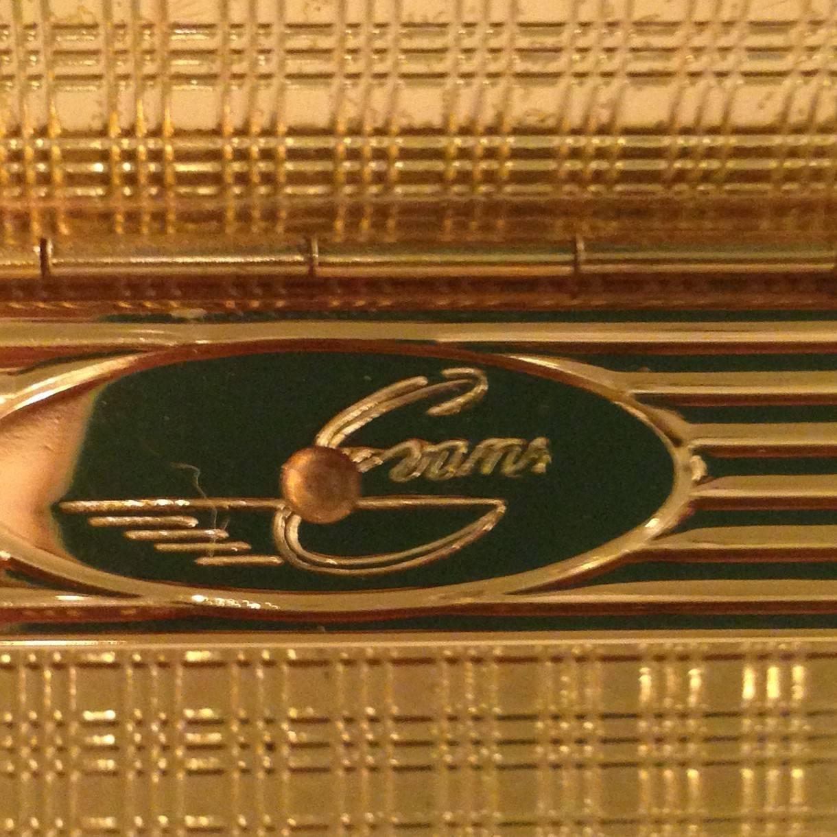 1940s Gold Guilloche Double Minaudière Case by Evans 2