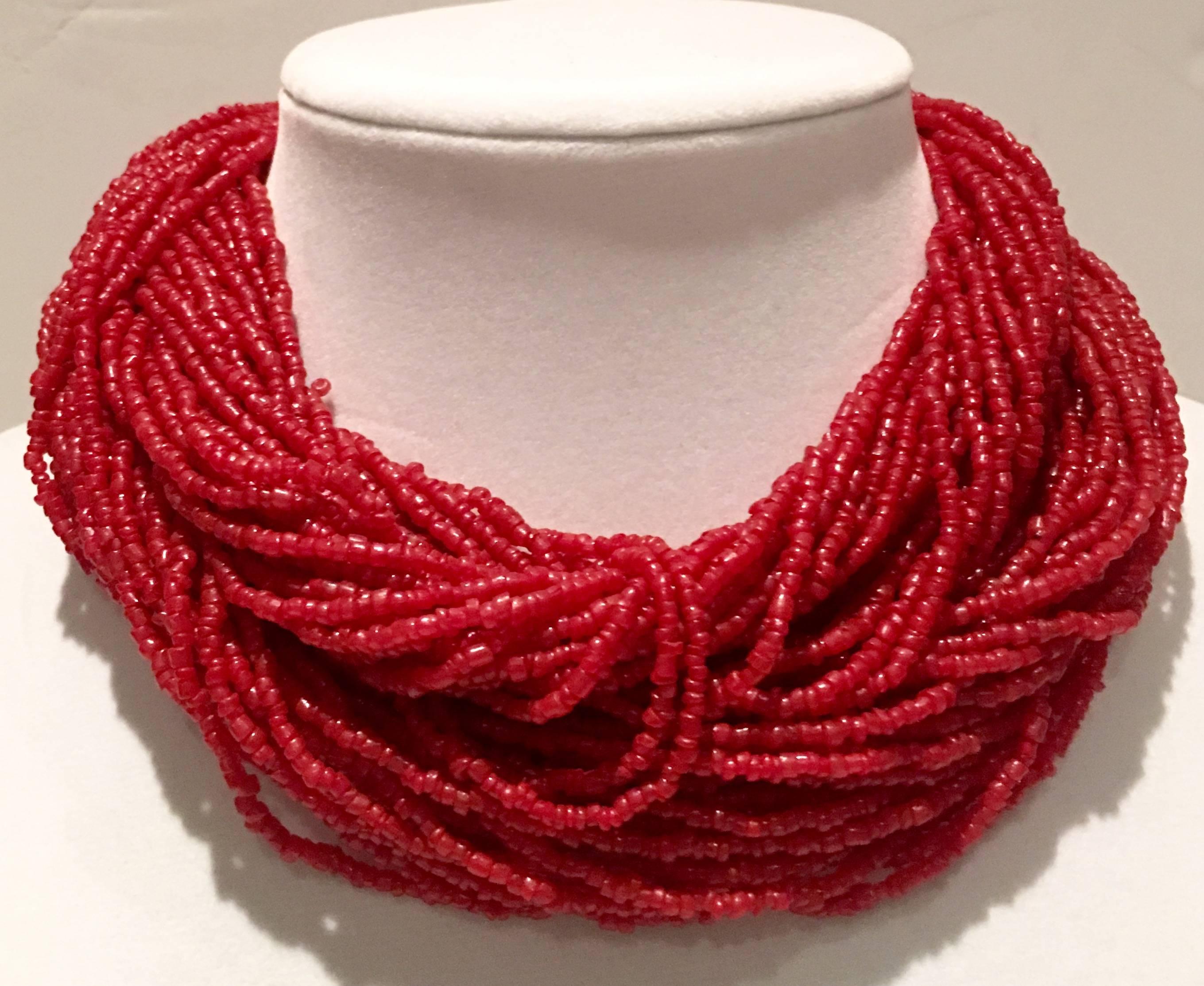 navajo red coral necklace