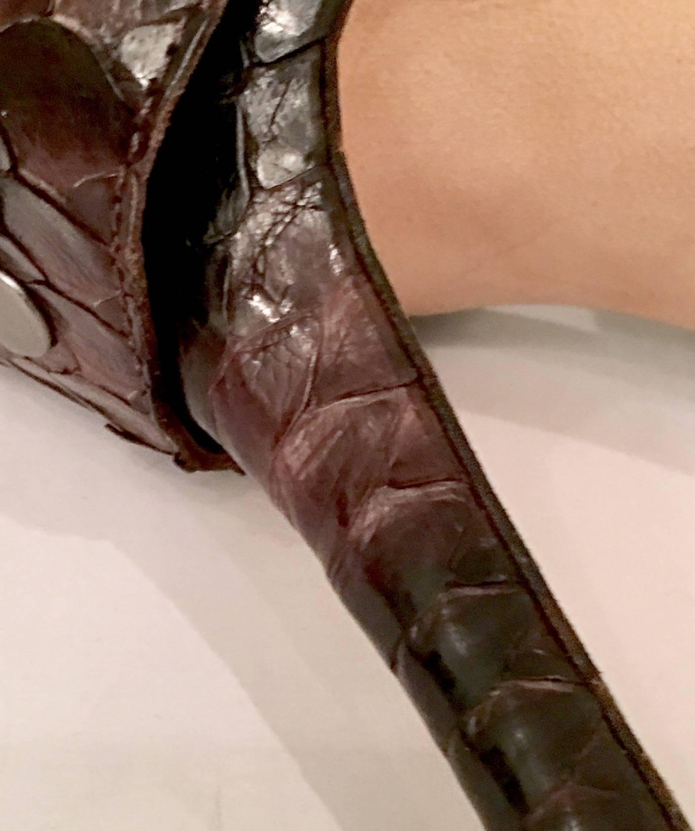 Pair Of Christian Dior Python Platform Sandals 4