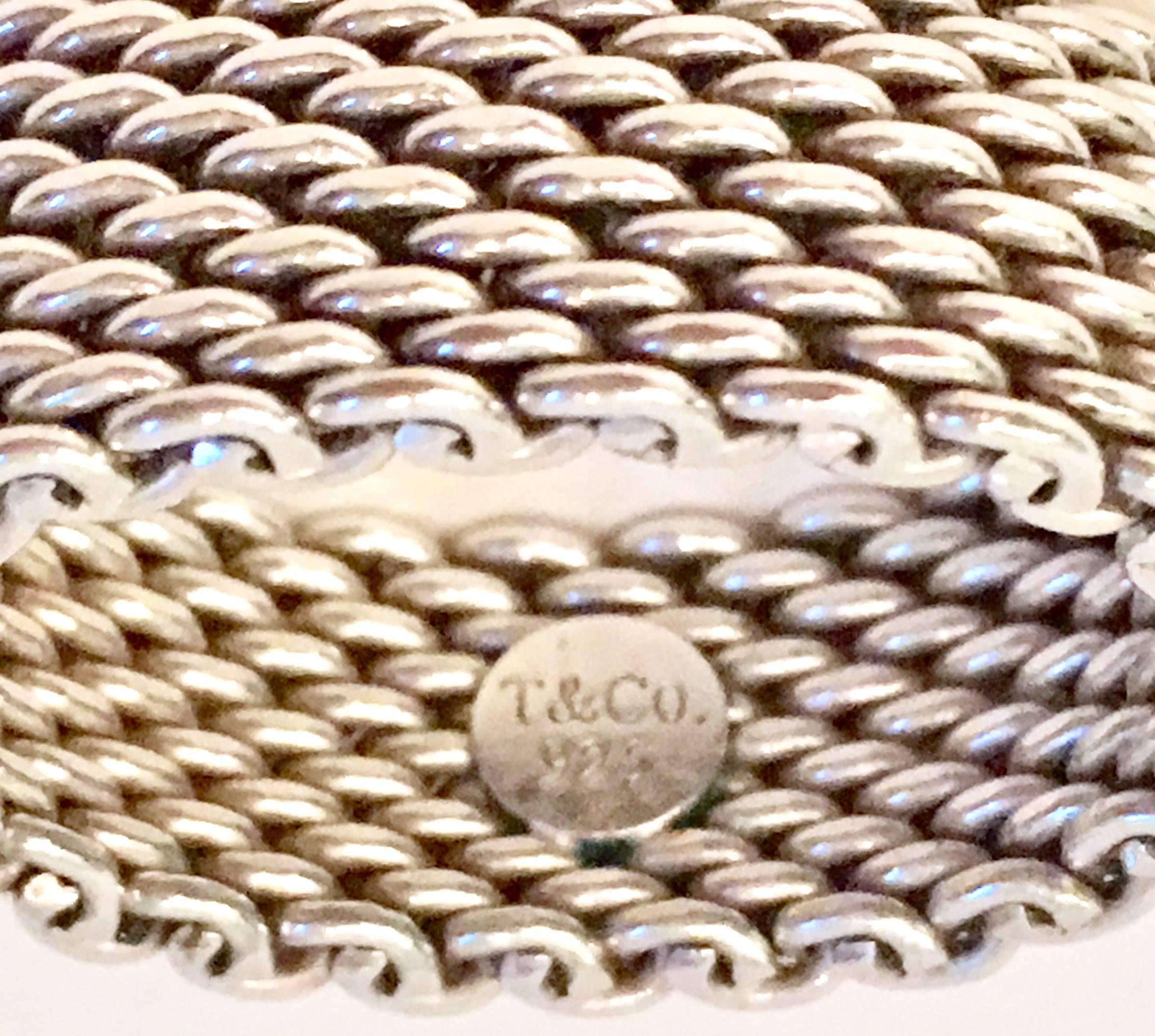 Modern Tiffany Sterling Silver Mesh Ring 2