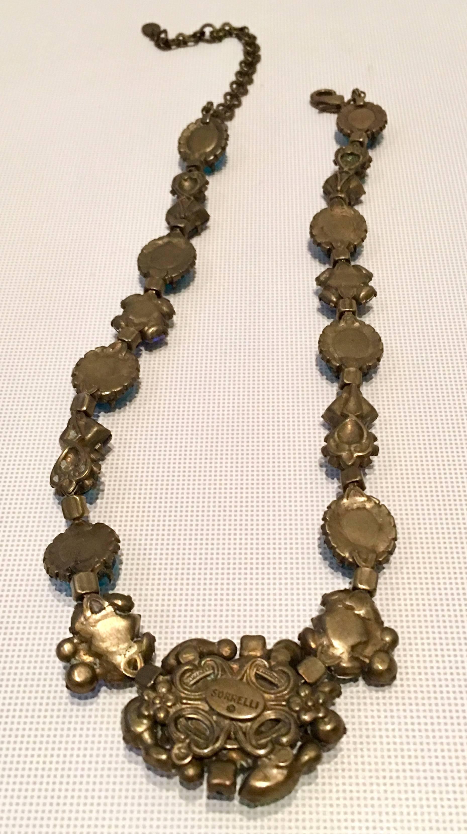 Contemporary Antique Bronze &Swarovski Crystal Choker Necklace By, Sorrelli 1