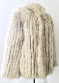 Vintage Winter White Silver Fox Jacket