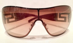 Contemporary Versace Crystal Embelisshed Greek Key Sunglasses