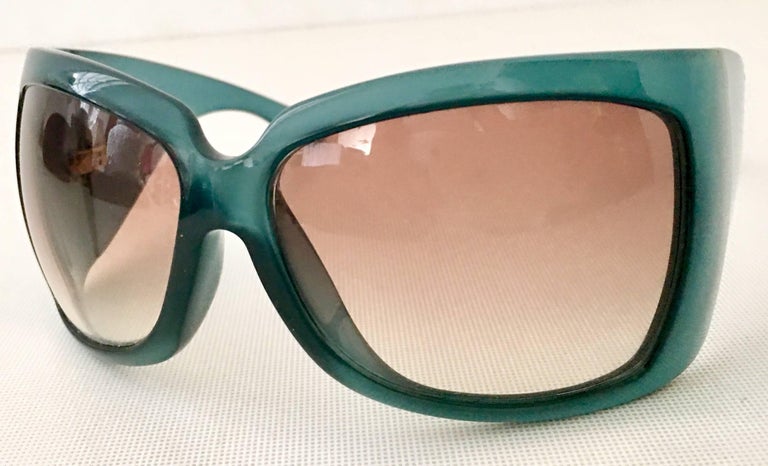 2007 Gucci Teal Oversized Logo Sunglasses-Italy at 1stDibs | gucci ...