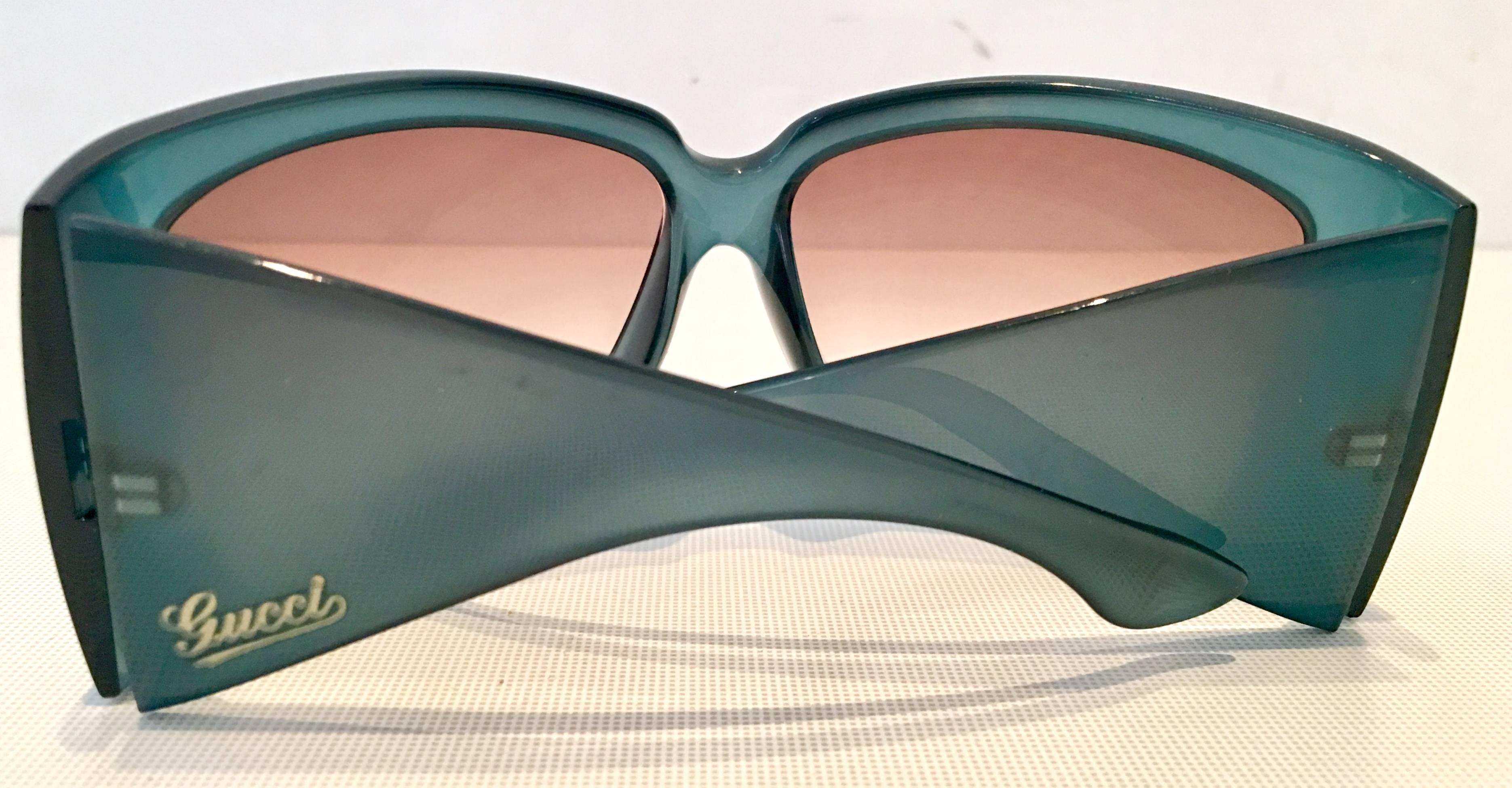 gucci teal sunglasses