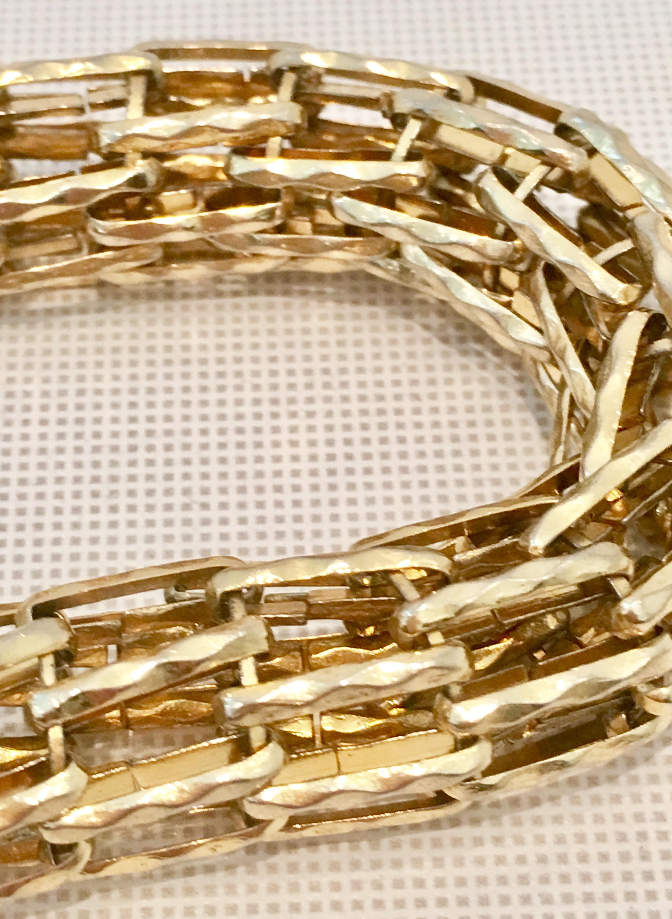 Paolo Gucci Gold Plate Chain Link Choker Necklace  In Excellent Condition In West Palm Beach, FL
