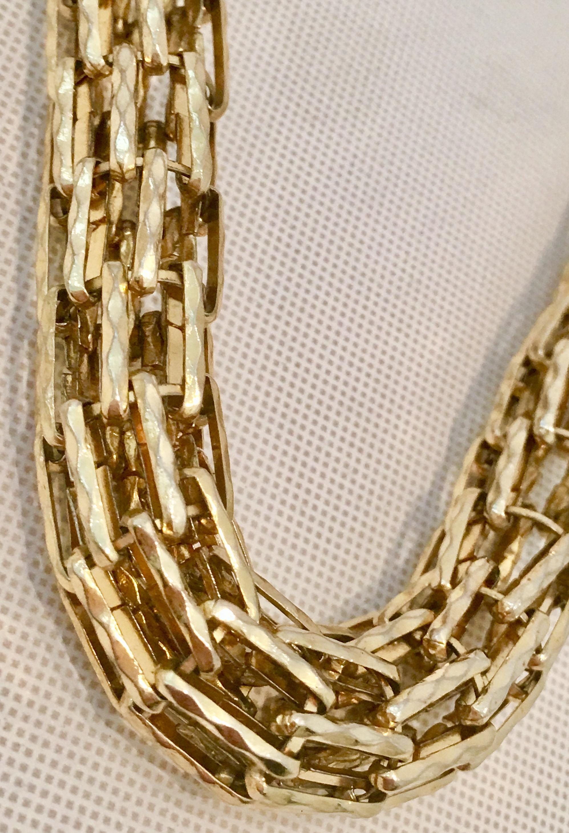 Women's or Men's Paolo Gucci Gold Plate Chain Link Choker Necklace 