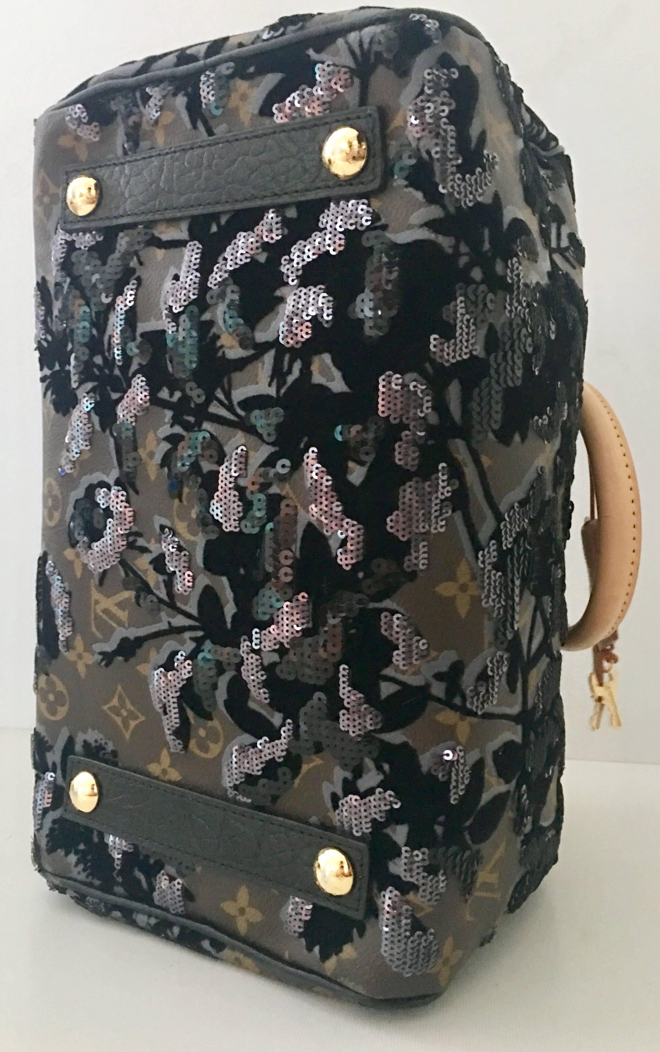 Louis Vuitton Limited Edition Fleur De Jais 35 Speedy Handbag In New Condition In West Palm Beach, FL