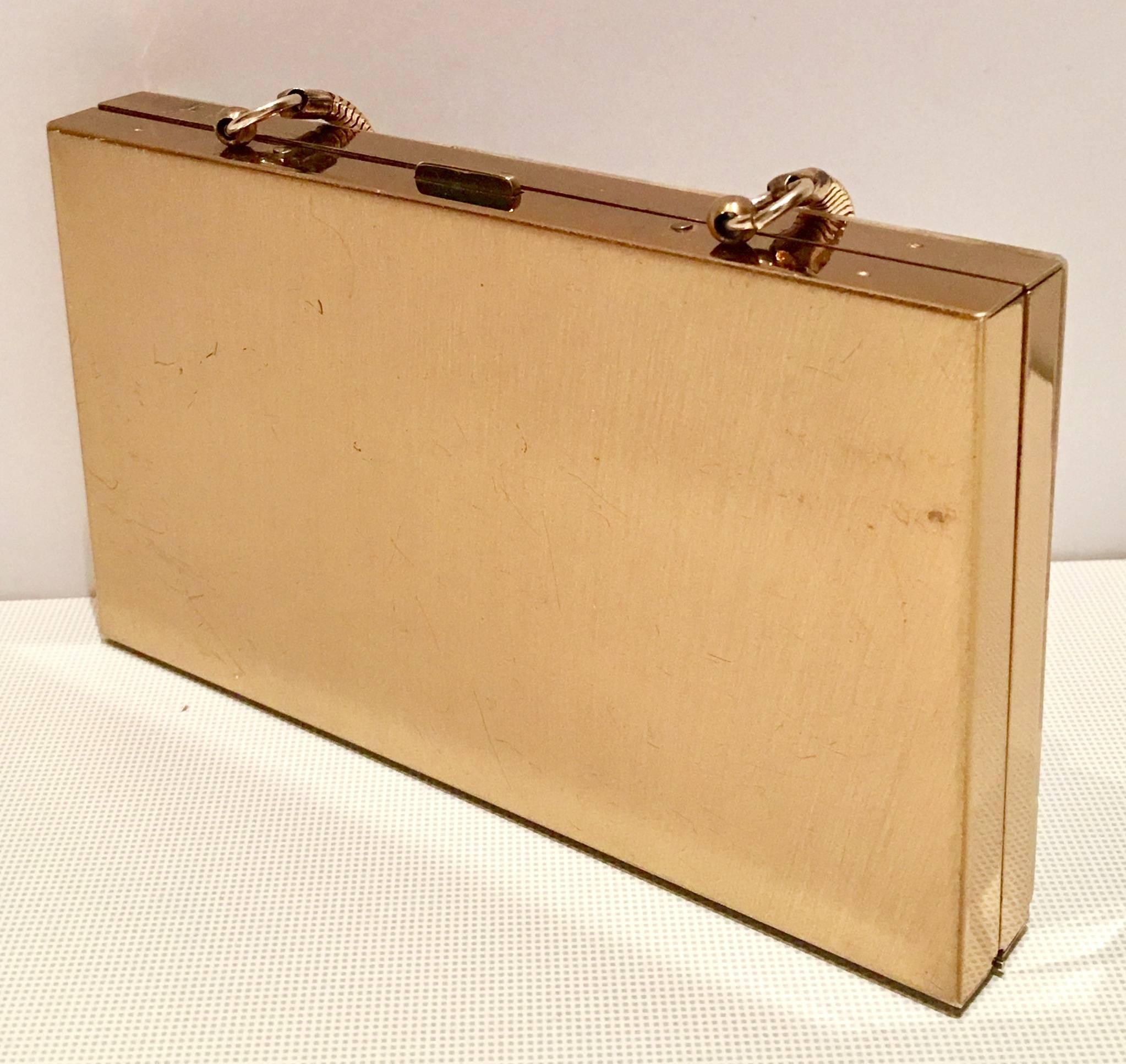 1940'S Mother-of-Pearl and Brass Compact Minaudiere 1