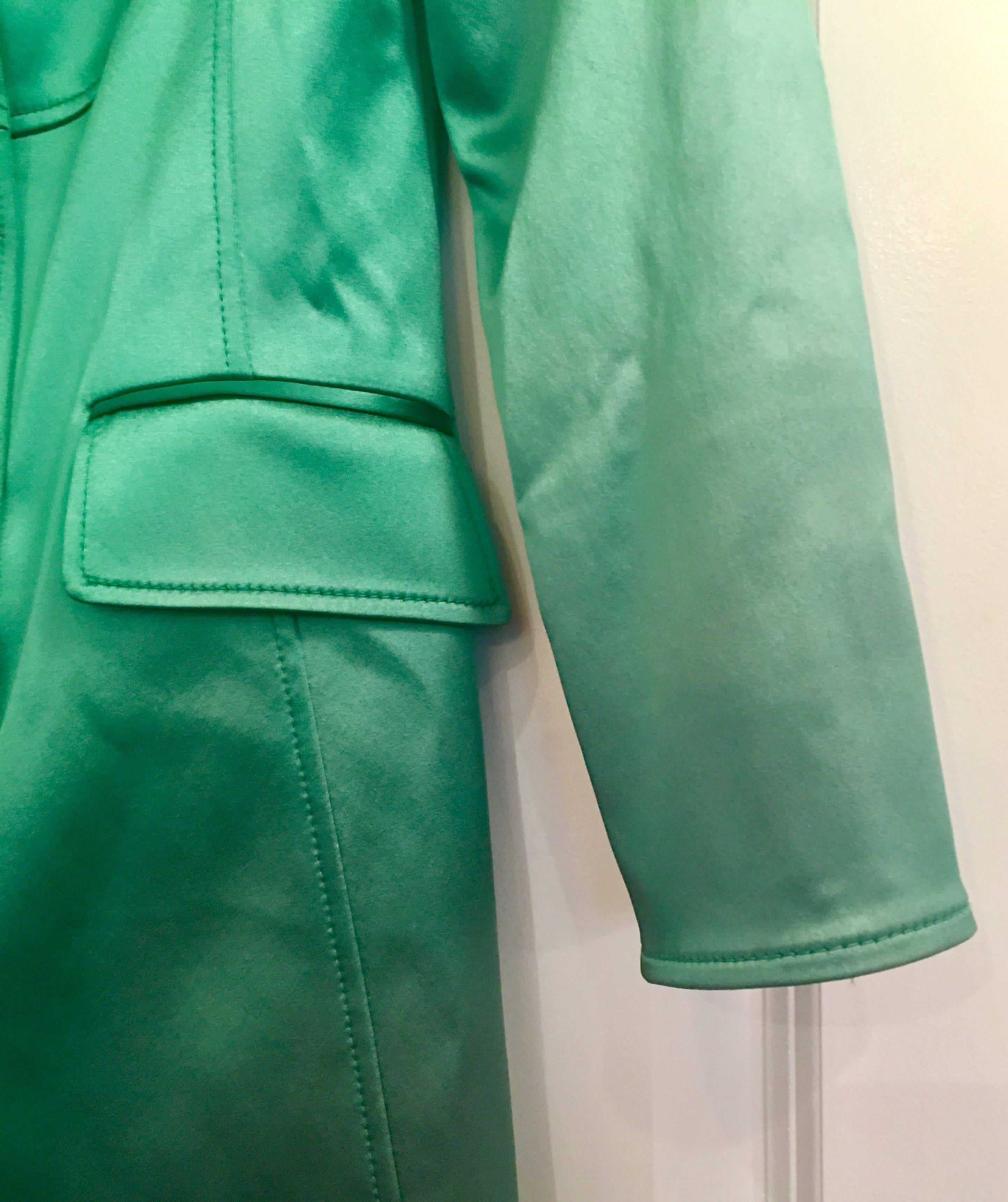 2013 New Dolce & Gabbana Emerald Satin Evening Jacket 1