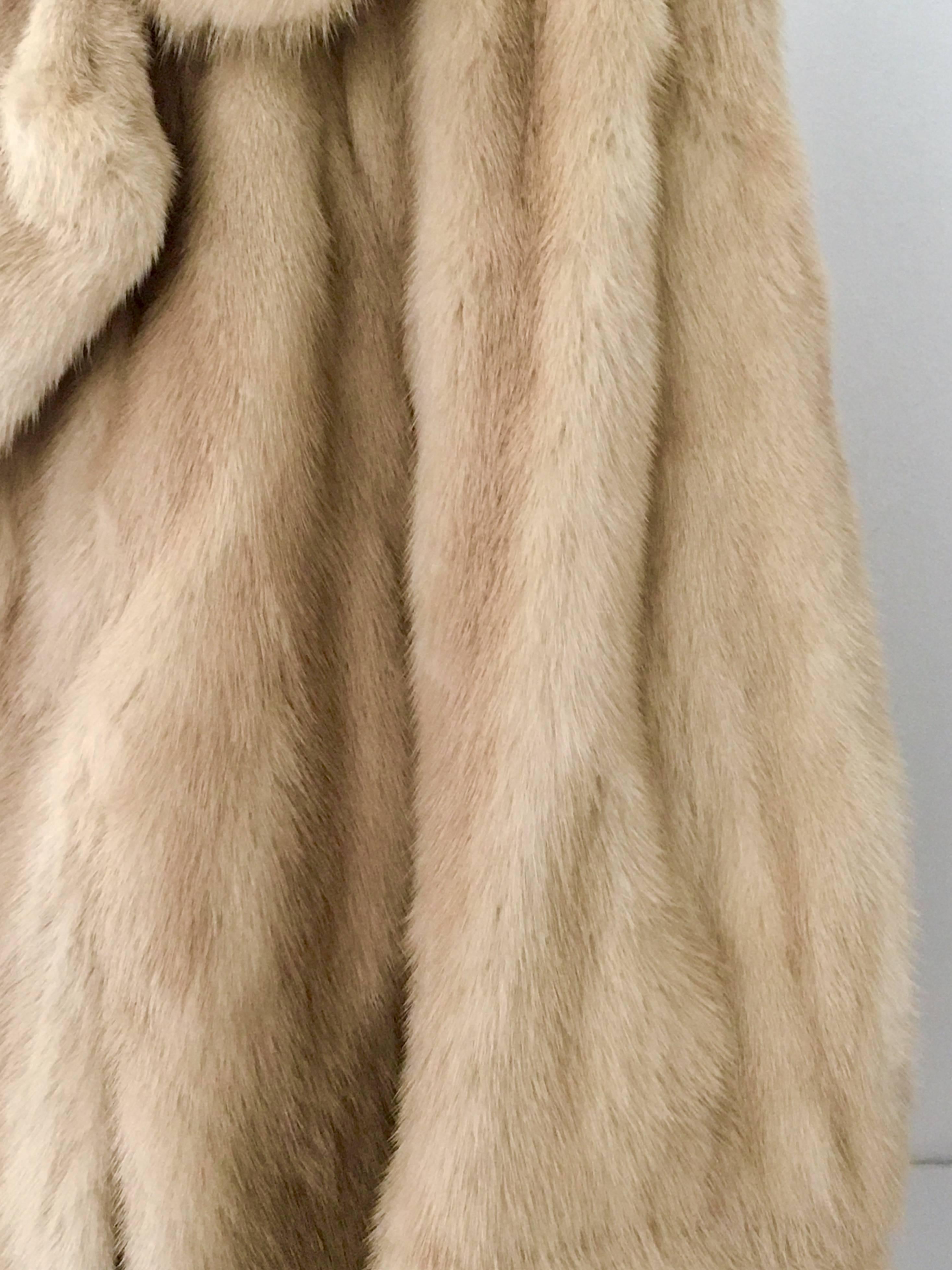 Women's or Men's Vintage Blonde Mink Fur Lucite & Austrian Crystal  Car Coat