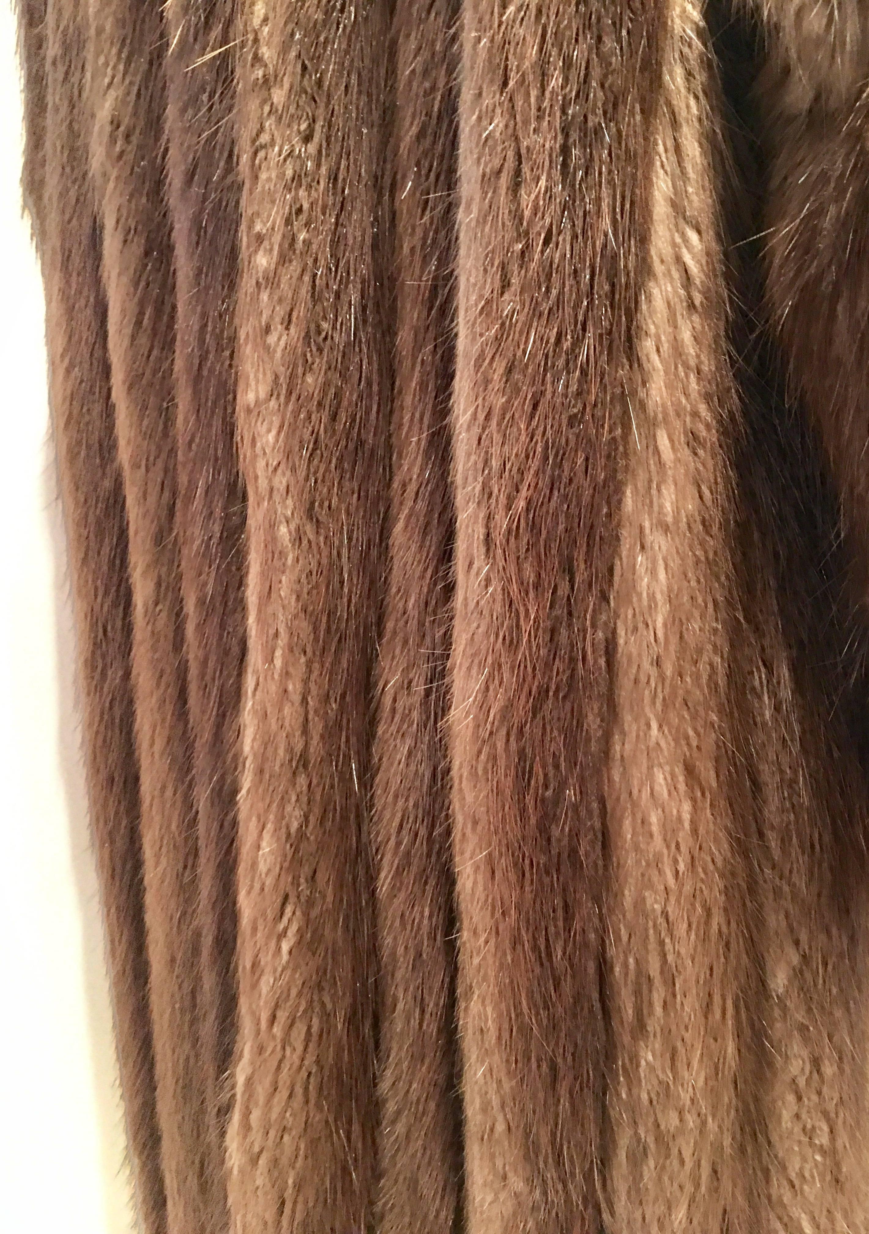Vintage Canadian Long Hair Beaver Fur Coat In Excellent Condition In West Palm Beach, FL