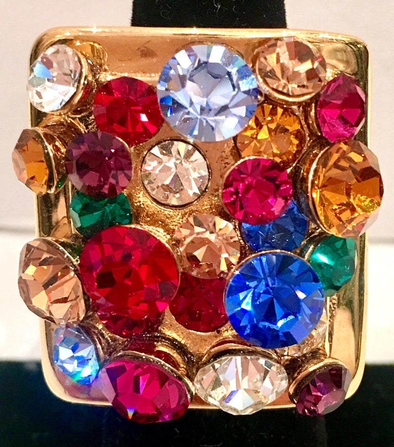 21st Century Gold and Swarovski Crystal Cocktail Ring By, Kate Spade