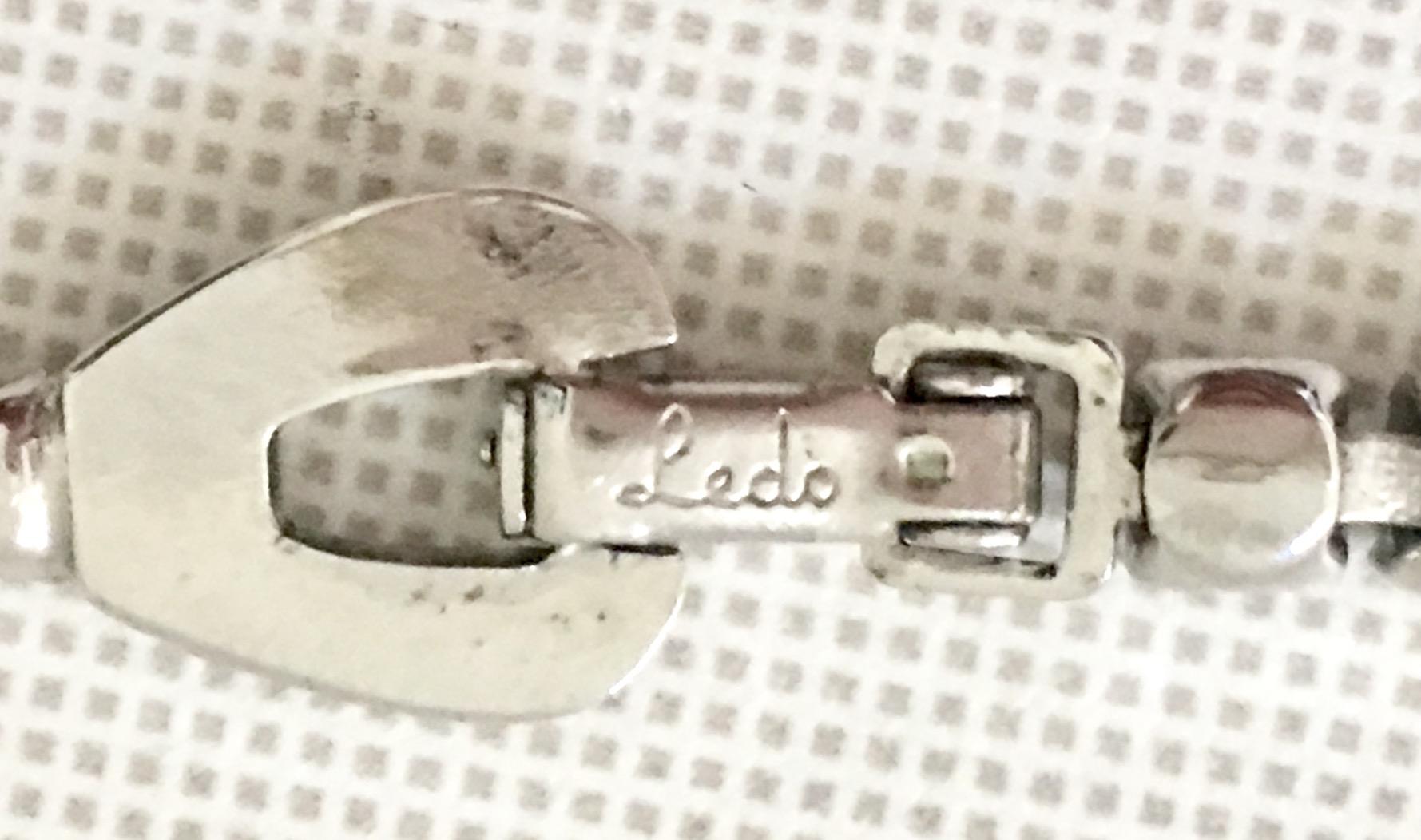 1960'S Silver & Austrian Crystal Choker Style Necklace By, Ledo 10
