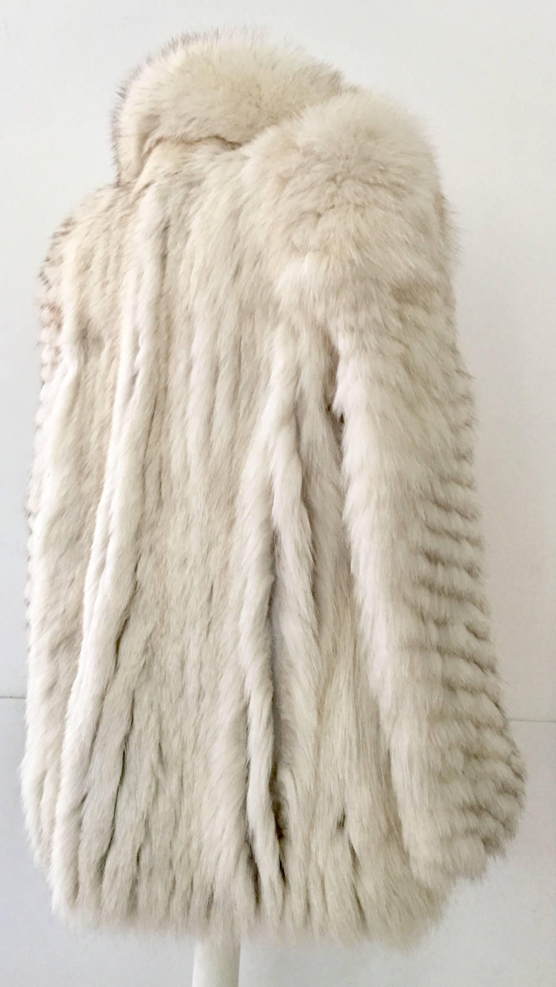 vintage white fox fur coat