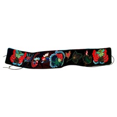 Vintage 20th Century Josi Natori Silk Beaded & Embroidered Cumber Sash Belt