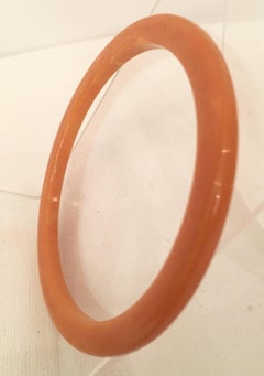 1930S Set of Five Bakelite Butterscotch Bangle Bracelets