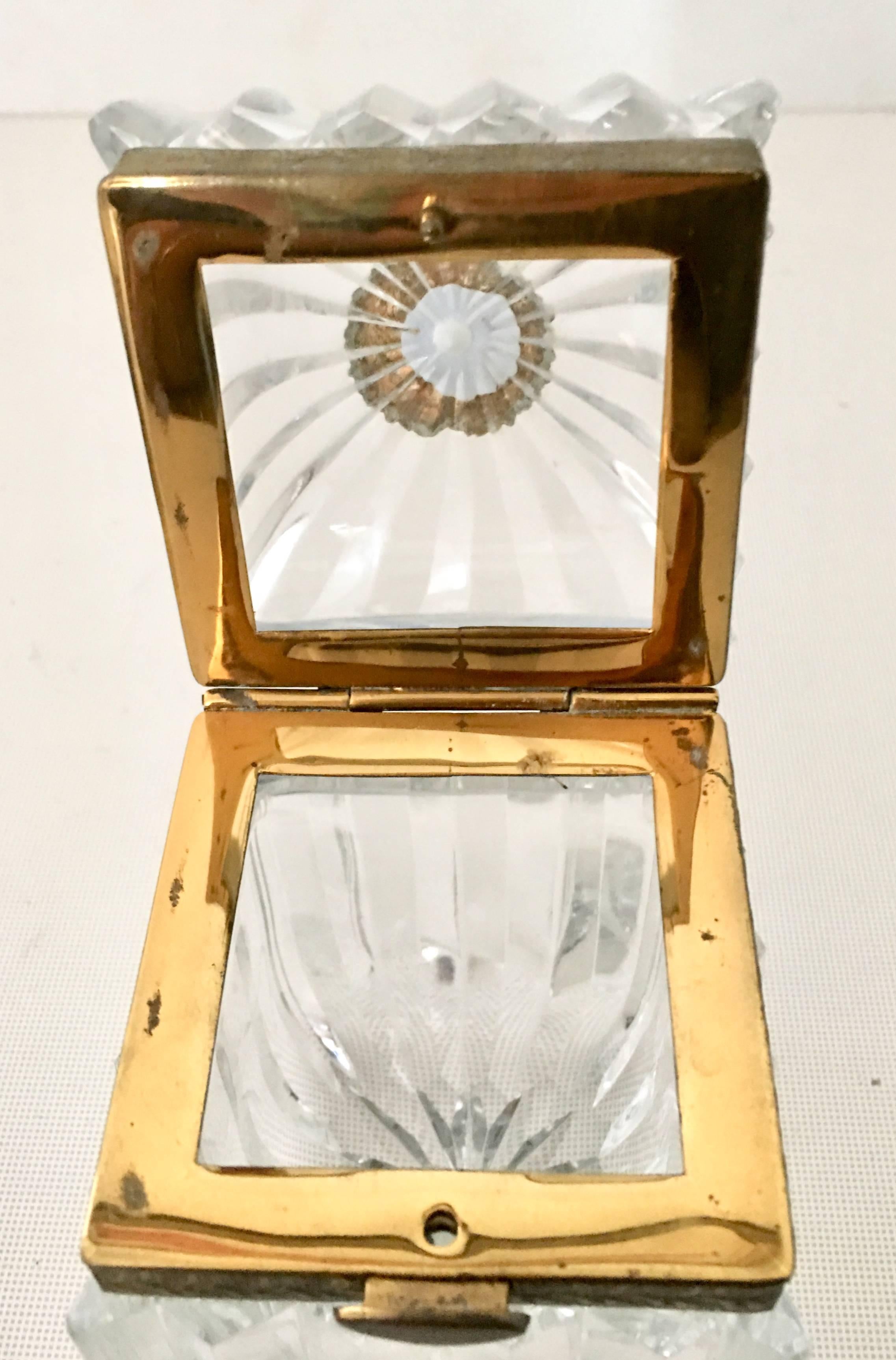 VIntage French Cut Crystal and Bronze 