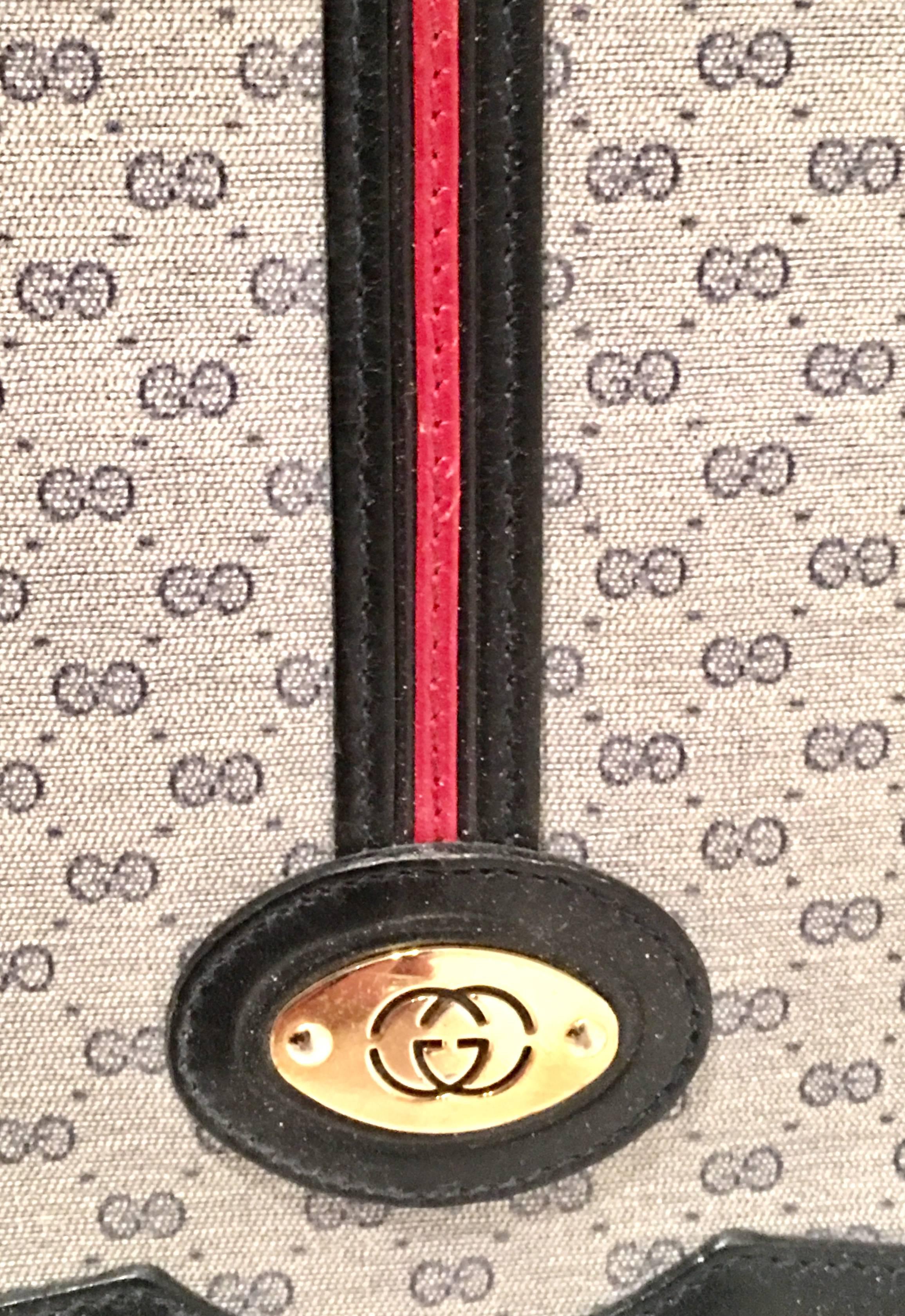 Brown Vintage Gucci Canvas & Leather 
