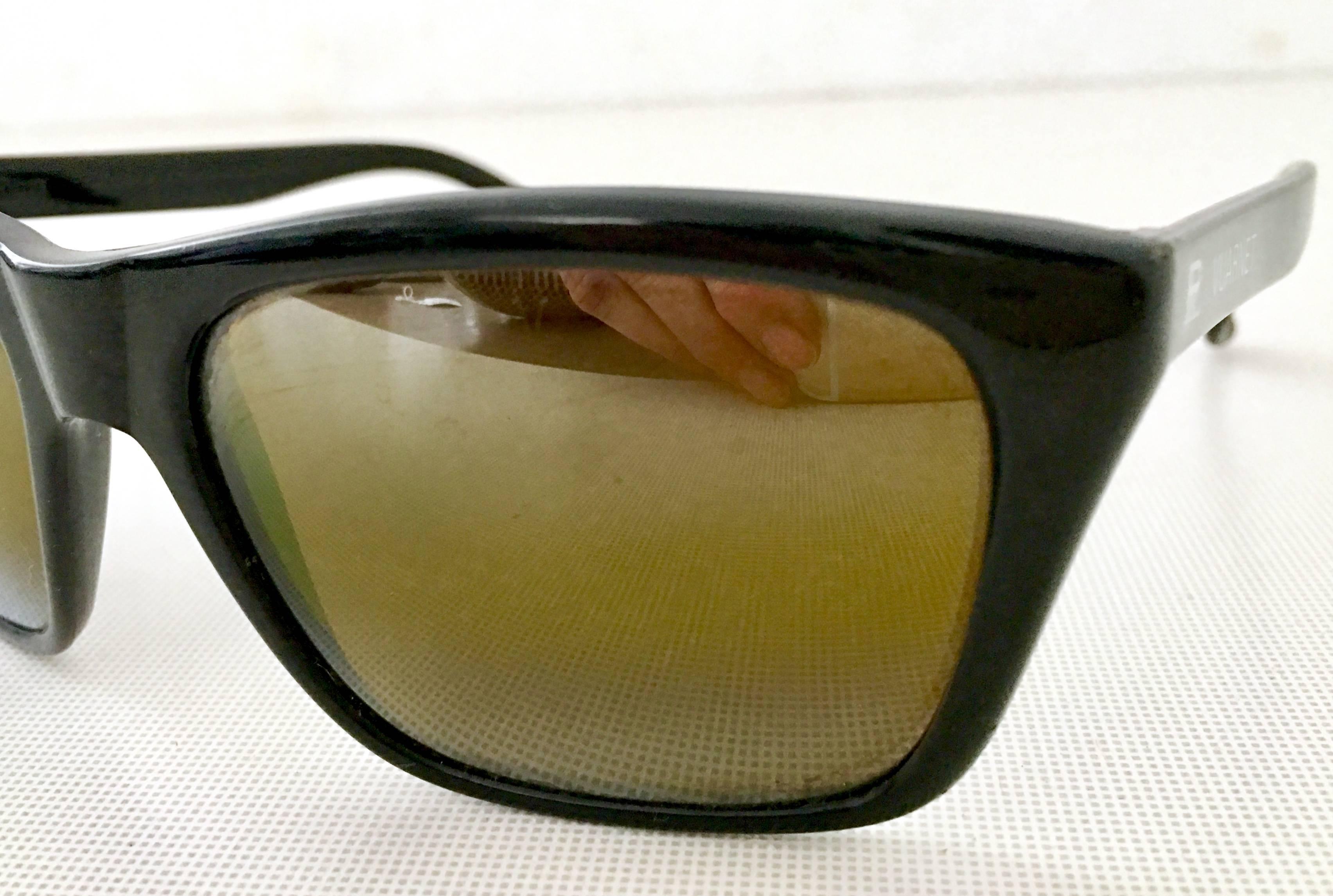 80'S Vuarnet France Black & Brown Mineral Poloarized Sunglasses  In Good Condition In West Palm Beach, FL