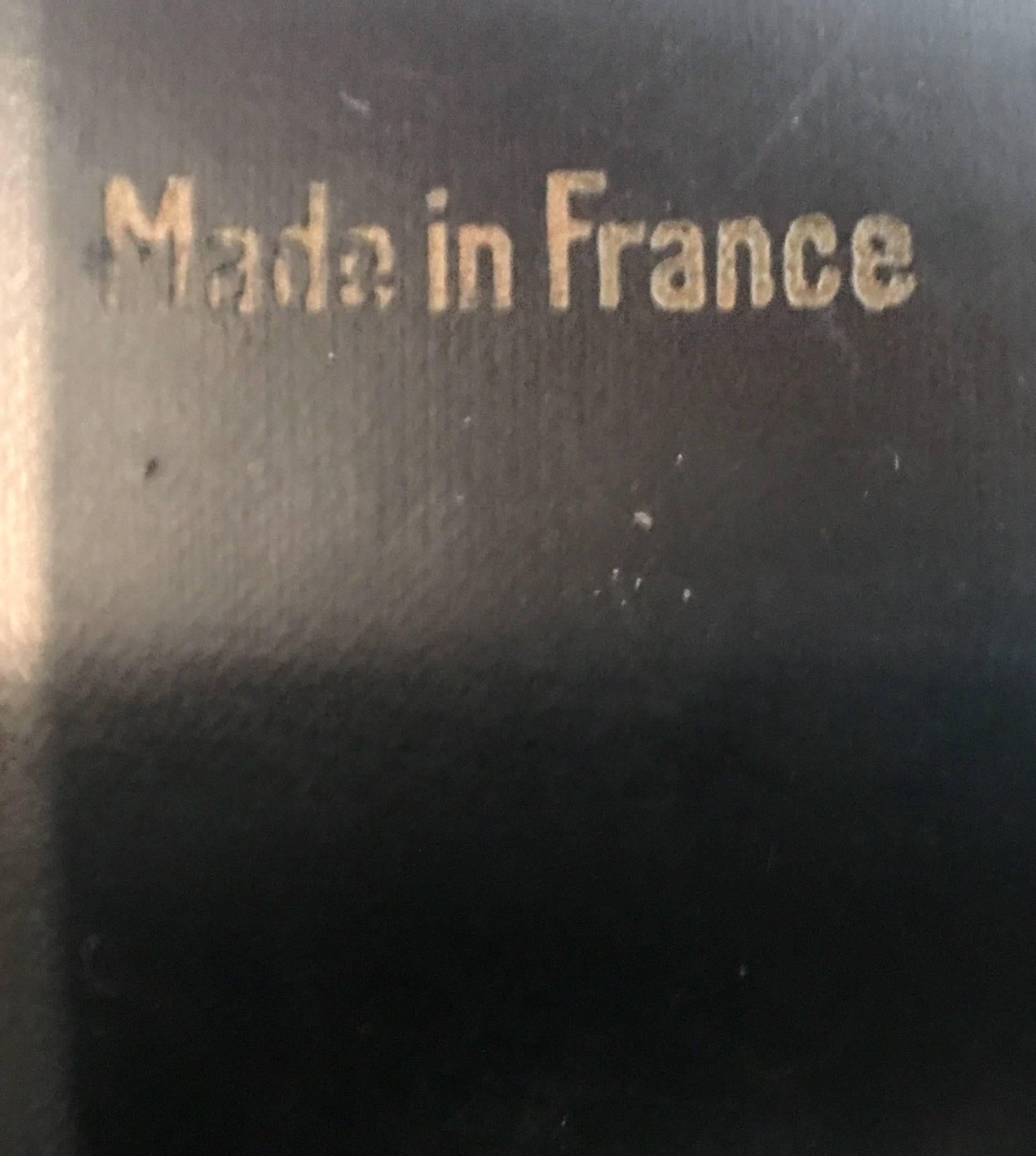 50'S Dofan France Navy Leather & Faux Tortoise Bakelite Hand Bag 4