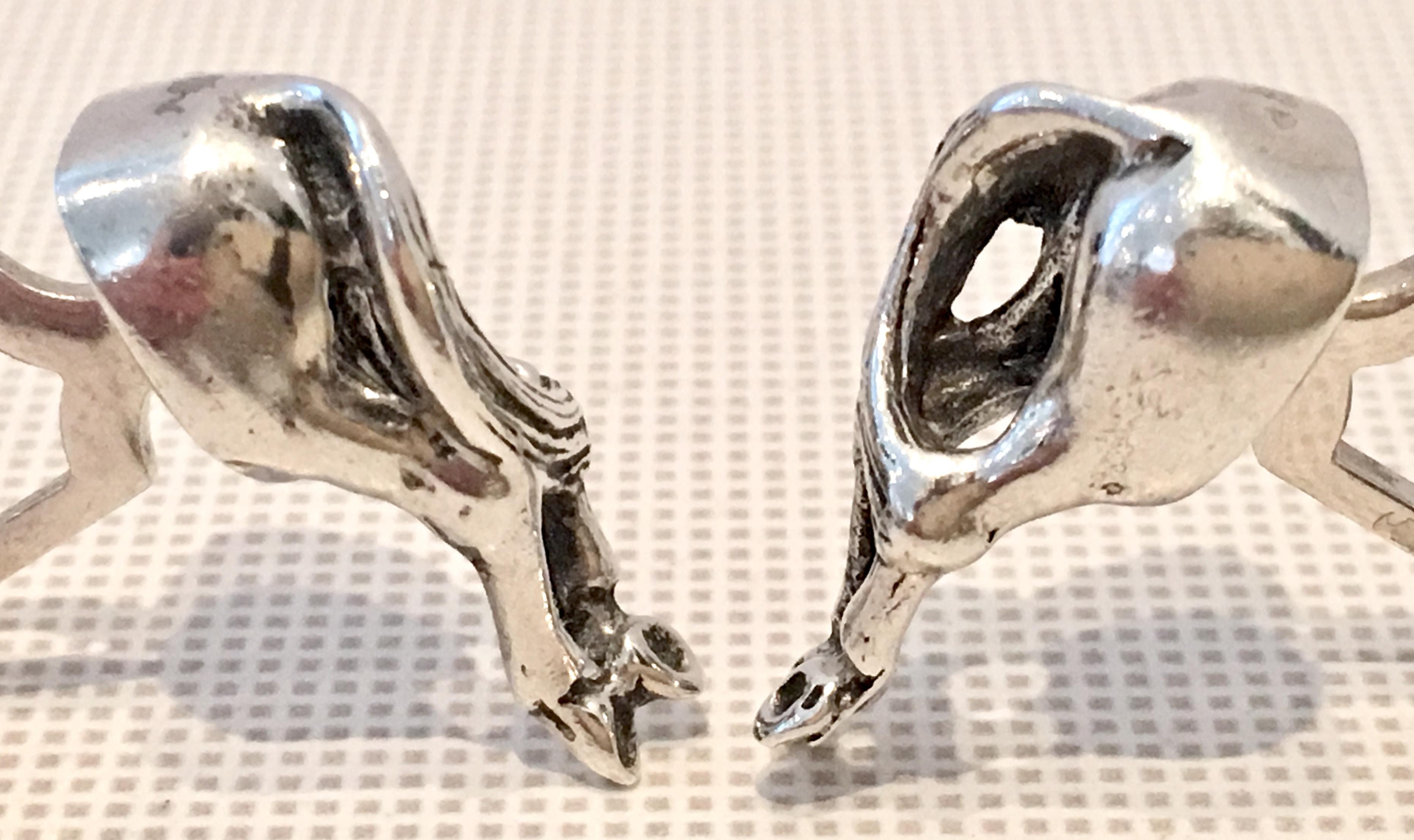 Mid-Century Sterling Silver Horse Cufflinks By Fenwick & Sailors For Sale 1