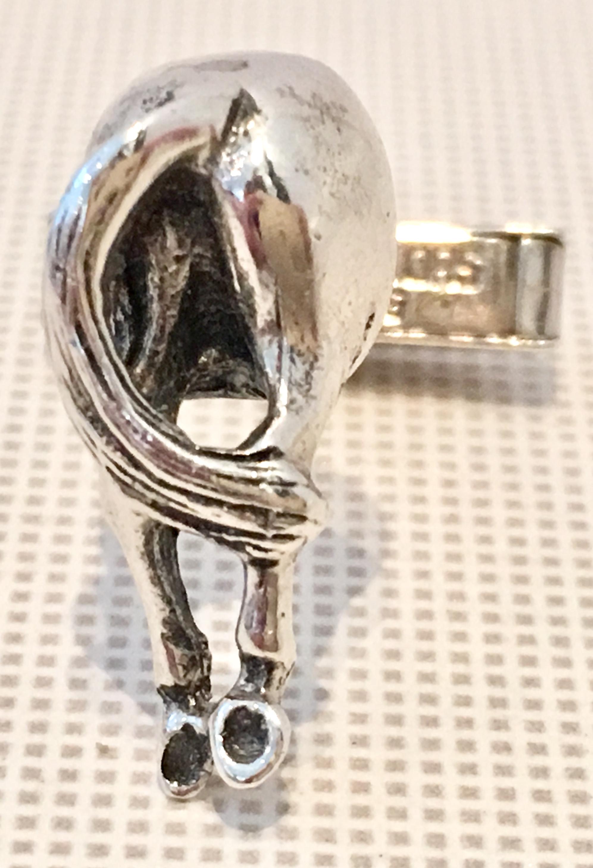 Mid-Century Sterling Silver Horse Cufflinks By Fenwick & Sailors For Sale 3