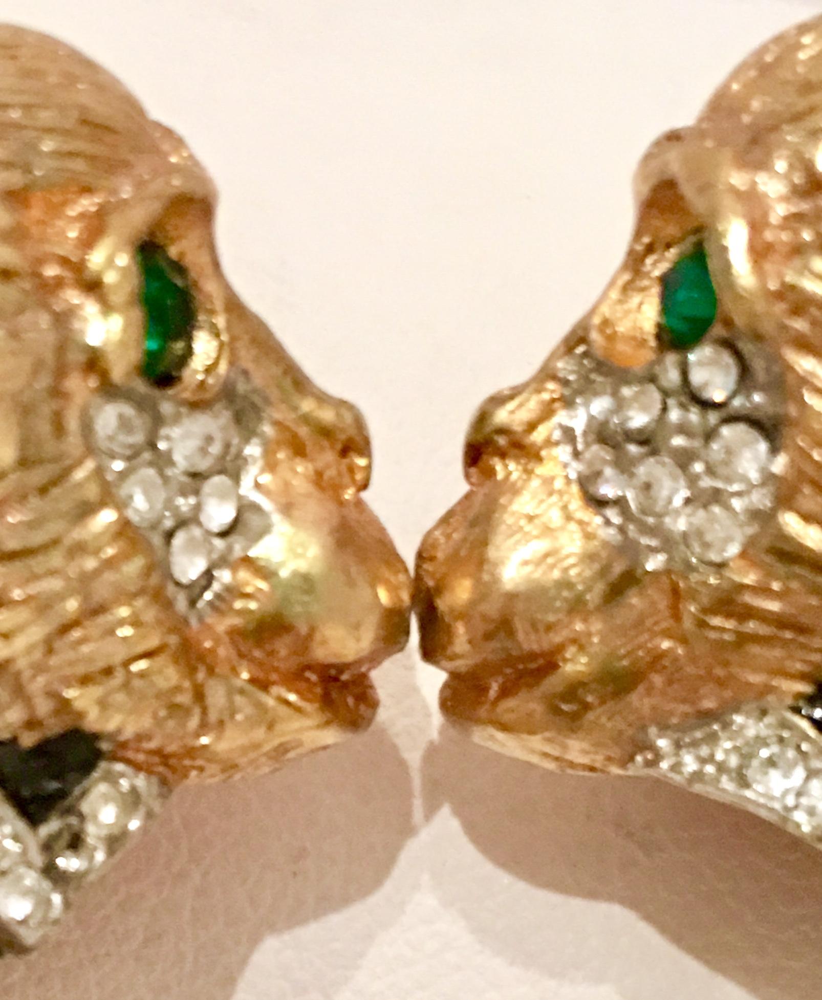 Contemporary Gold Enamal & Swarovski Crystal 