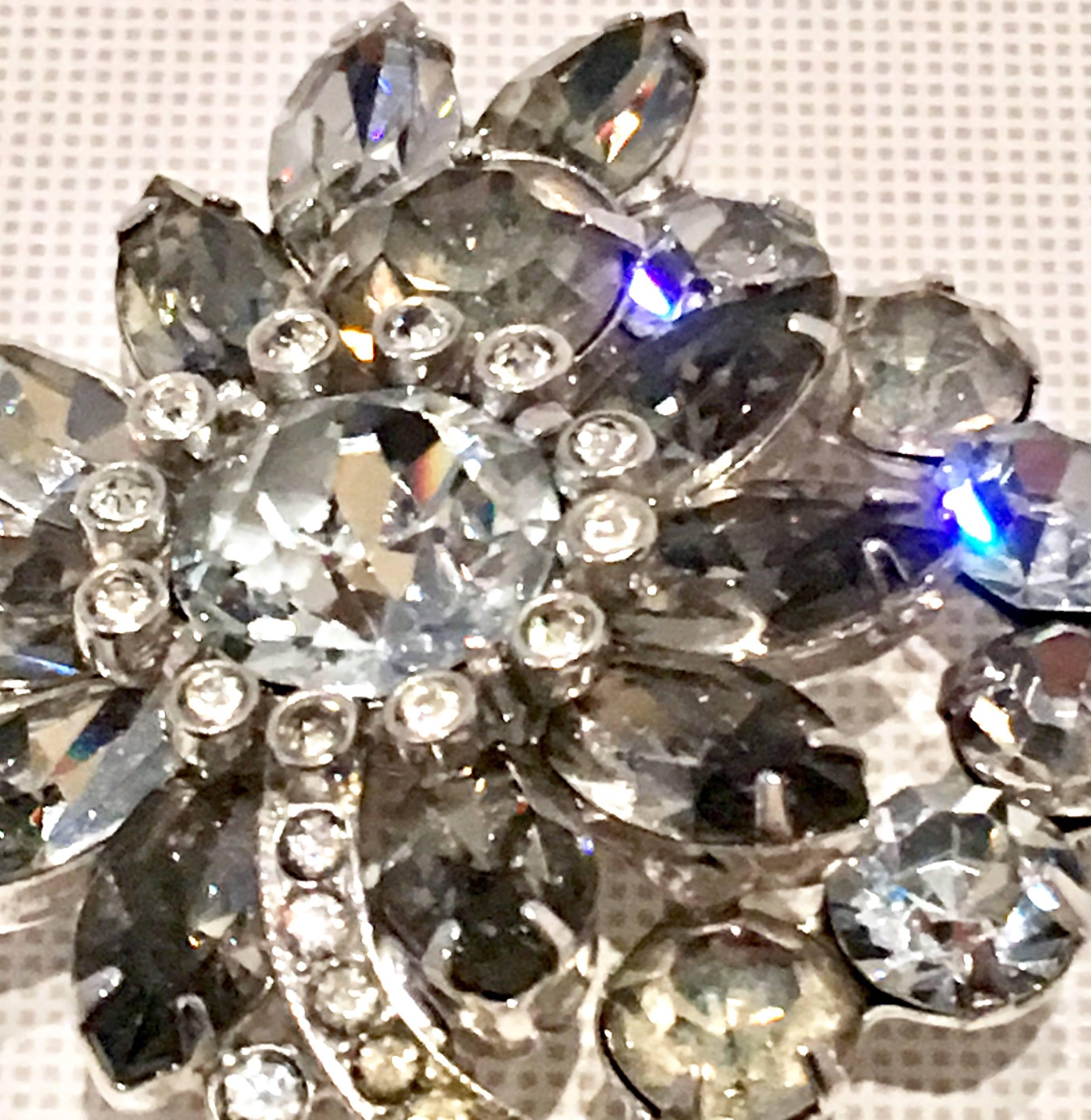 70'S Silver & Swarovski Crystal 