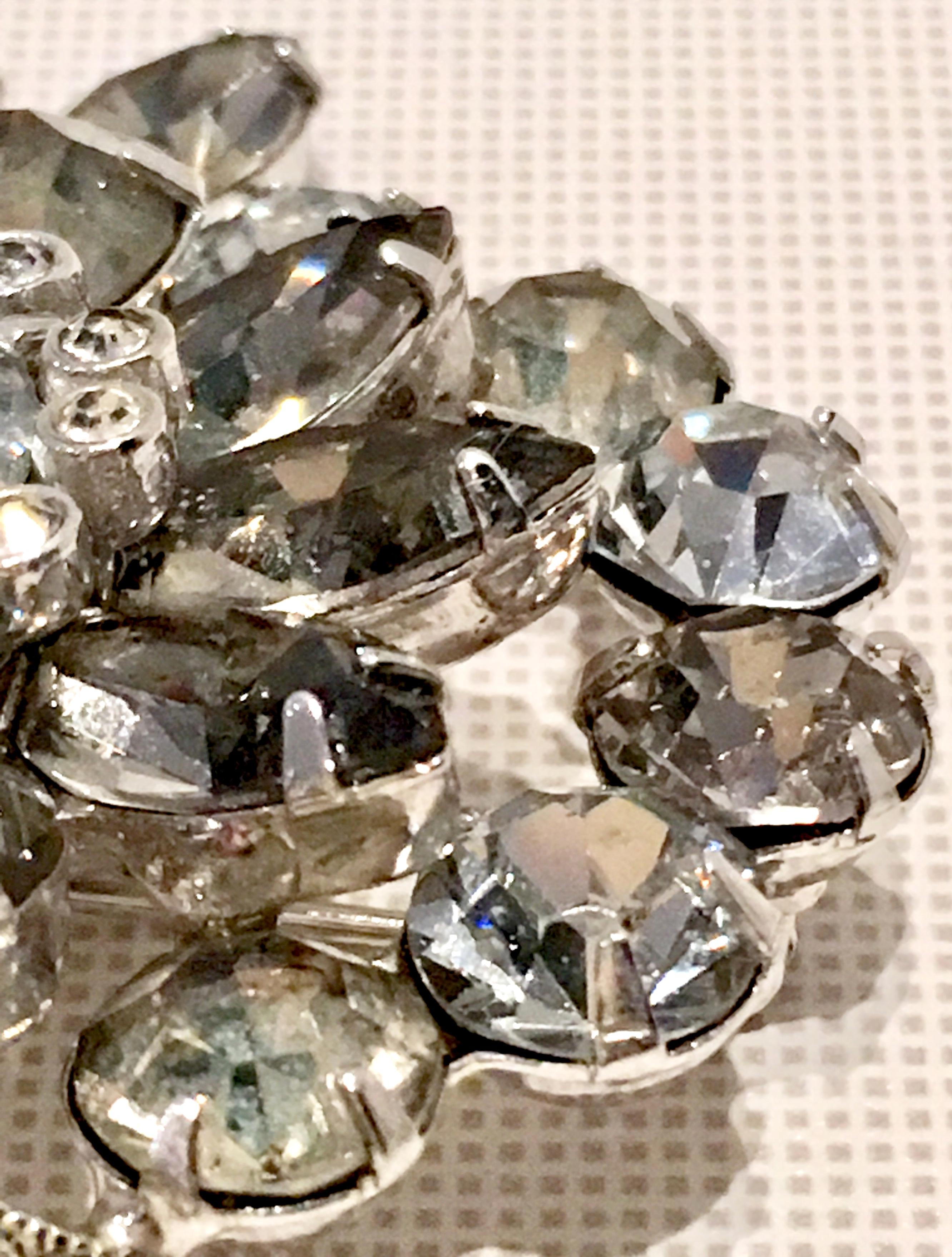 70'S Silver & Swarovski Crystal 