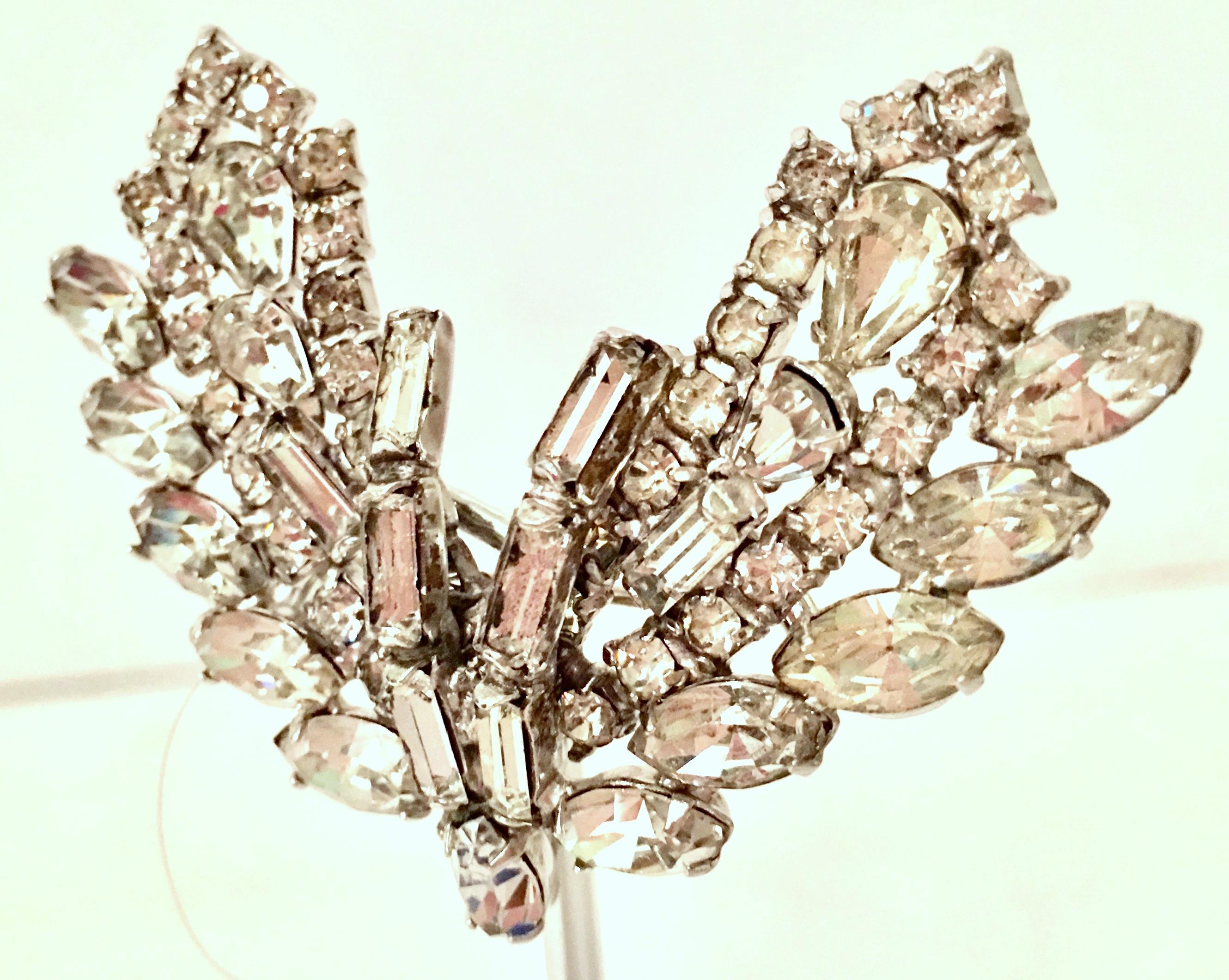 Women's or Men's 1950'S Silver & Austrian Crystal 