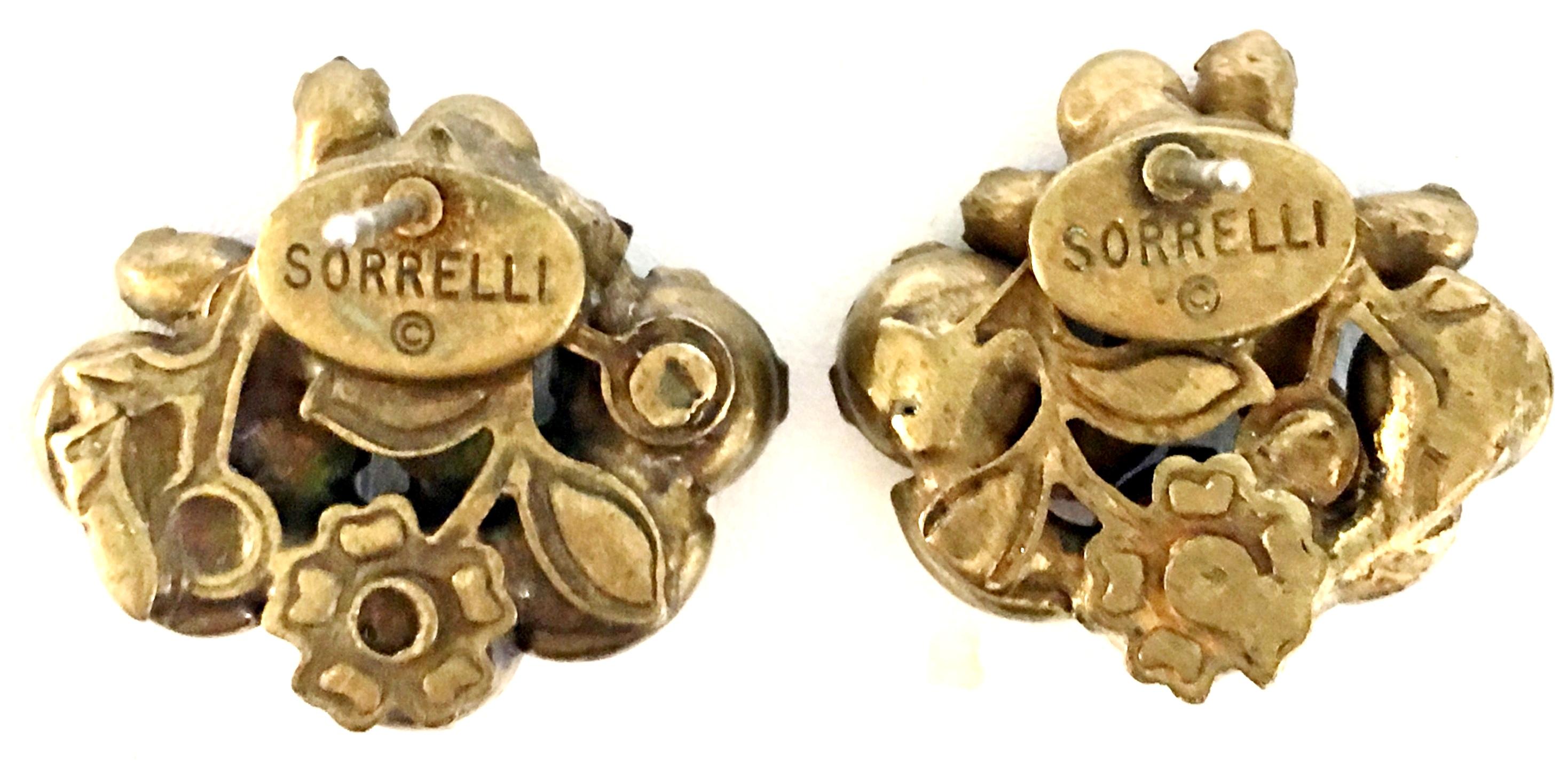 21st Century Swarovski Crystal Rhinestone Flower Stud Earrings By, Sorrelli 2