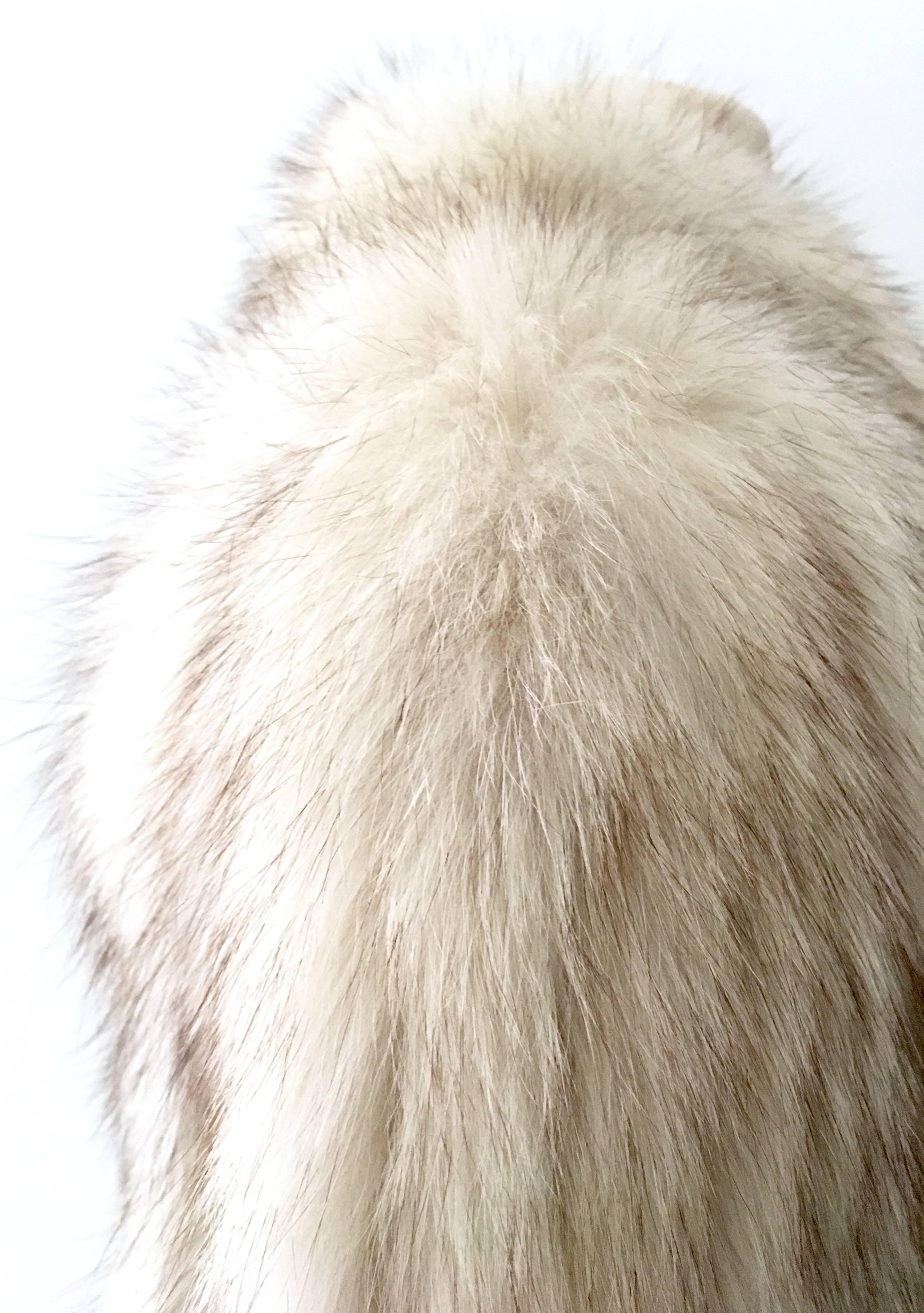 20th Century Silver Winter White Fox Fur Jacket 5