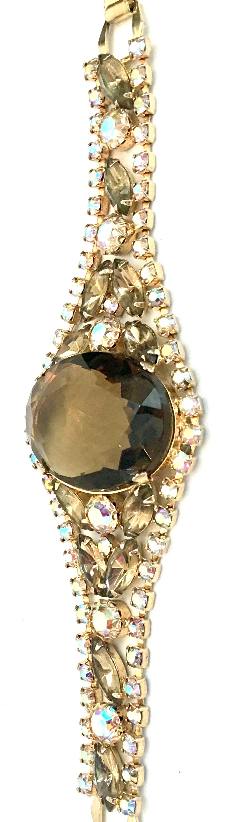 Women's 20th Century Gold & Austrian Crystal Juliana Style Bracelet