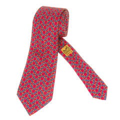 Vintage HERMES Tie With Ribbons and Bits