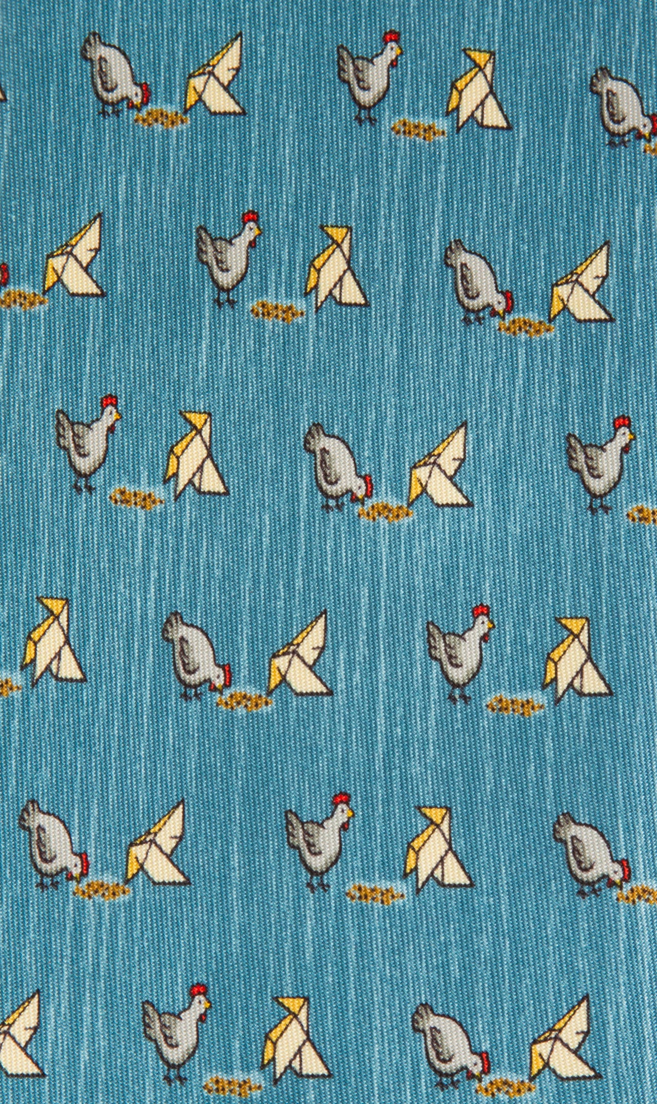 This is a fun and whimsical pattern on a great color blue background.