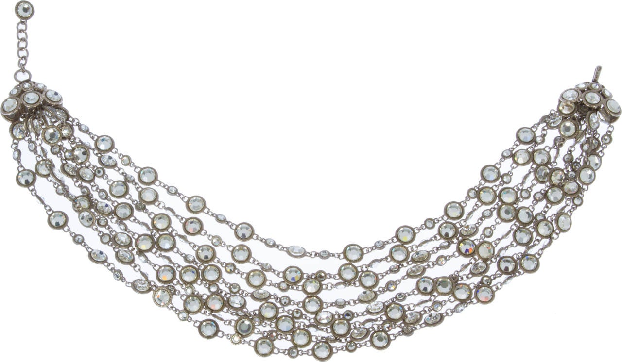 This  beautiful CHANEL necklace has seven strands with a  2