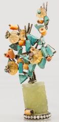 Iradj Moini Large Coral and Turquoise Tree Brooch