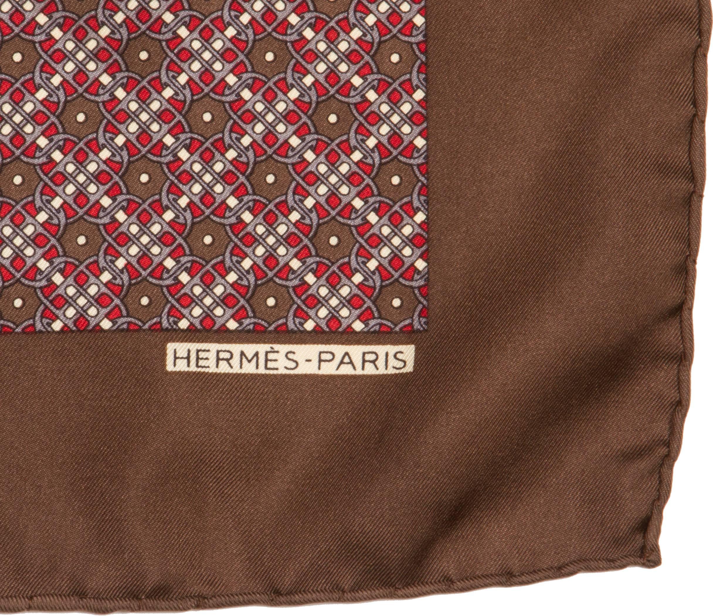 Hermes Vintage Silk Necktie and Pocket Square 