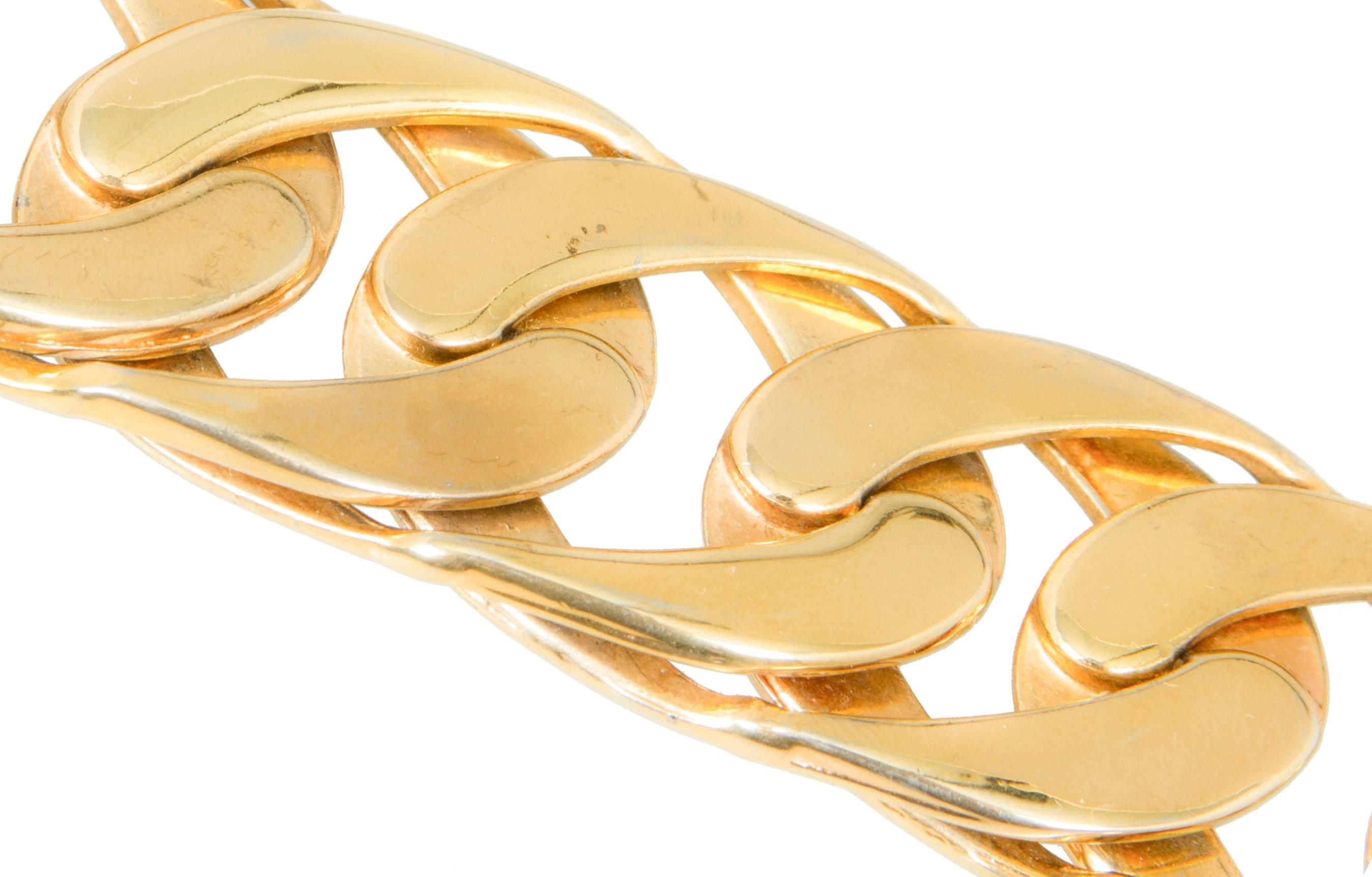 Women's or Men's Vintage Gucci Gold Vermeil Chain Link Belt