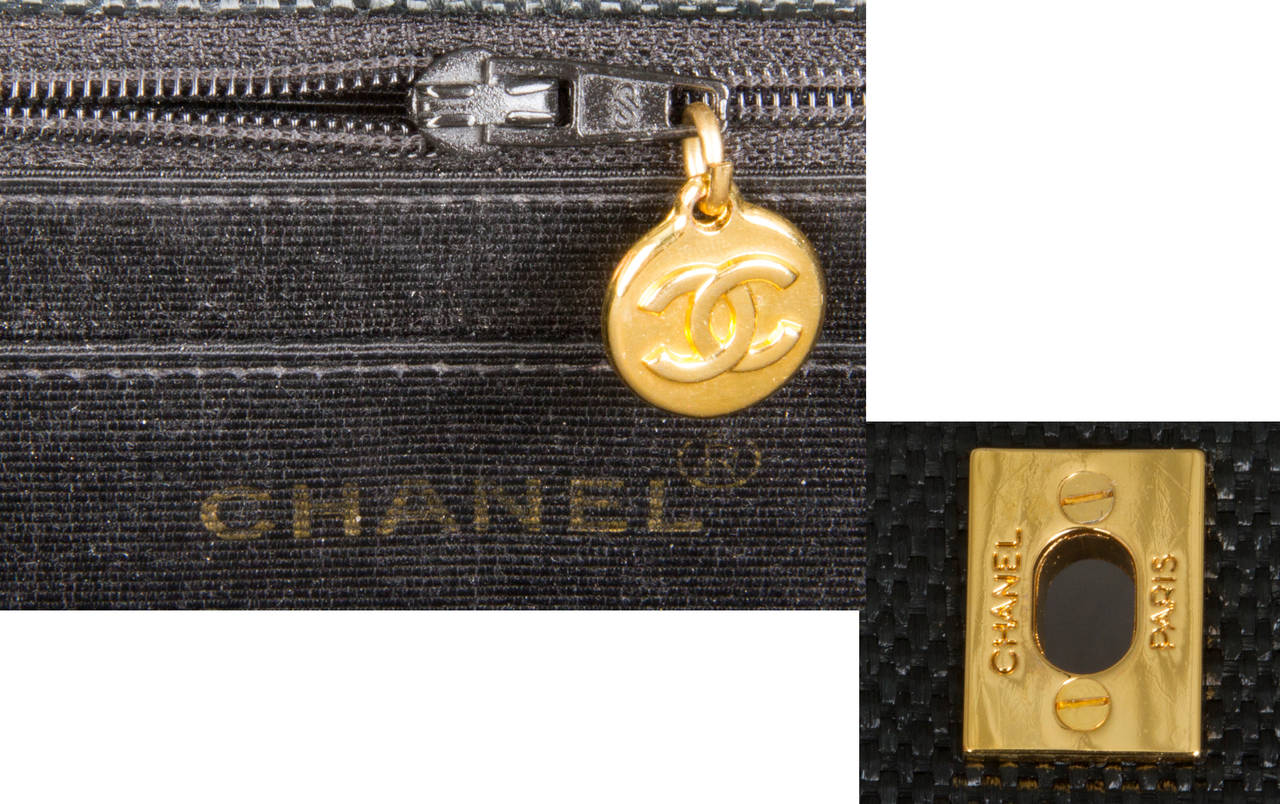 Women's CHANEL  Straw Flap with Fringe Bag