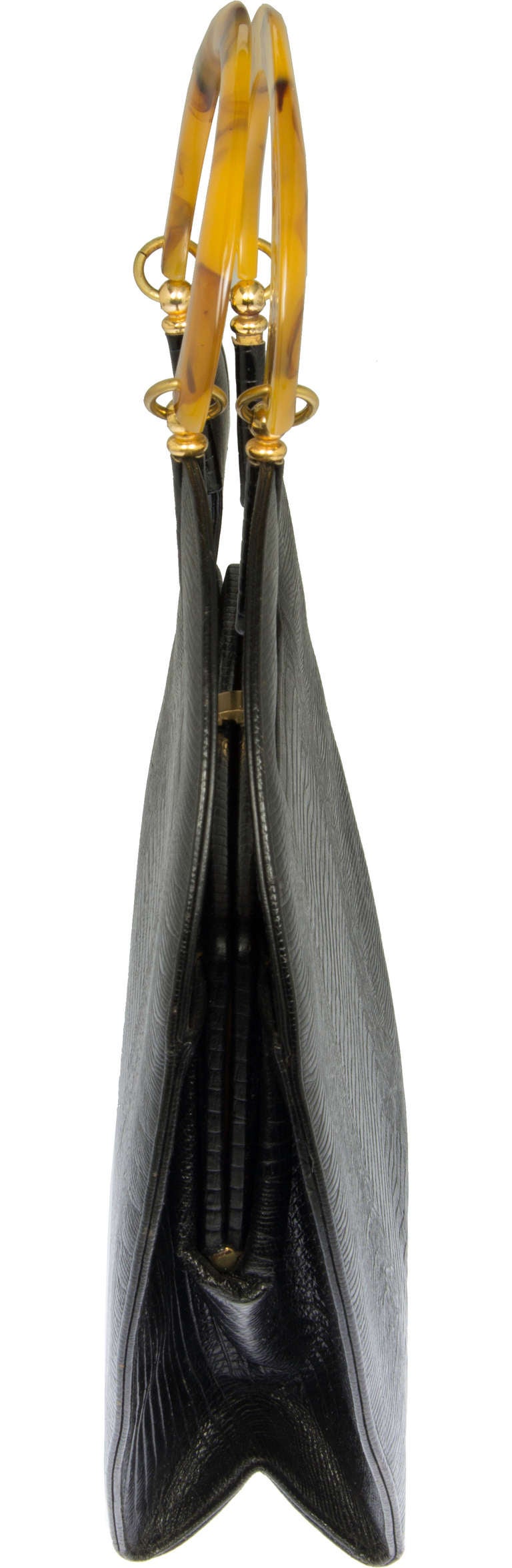 Large and Sculptural Handbag with Bakelite Handle 1