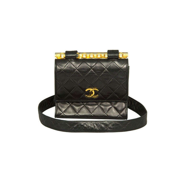 CHANEL Shoulder Bag with Chain and Lucite Accents at 1stDibs