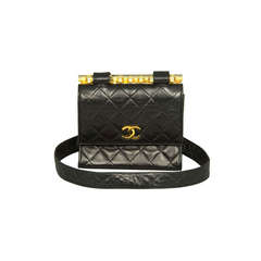 CHANEL  Shoulder Bag with Chain and Lucite Accents