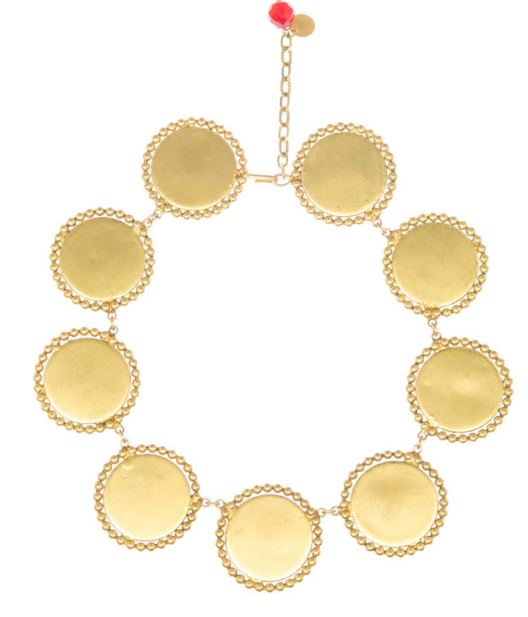 YSL  Large Poured Glass Cabochon Necklace 2