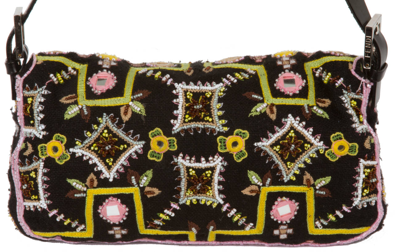 Fendi Beaded Mirrored  and Embroidered Handbag 1