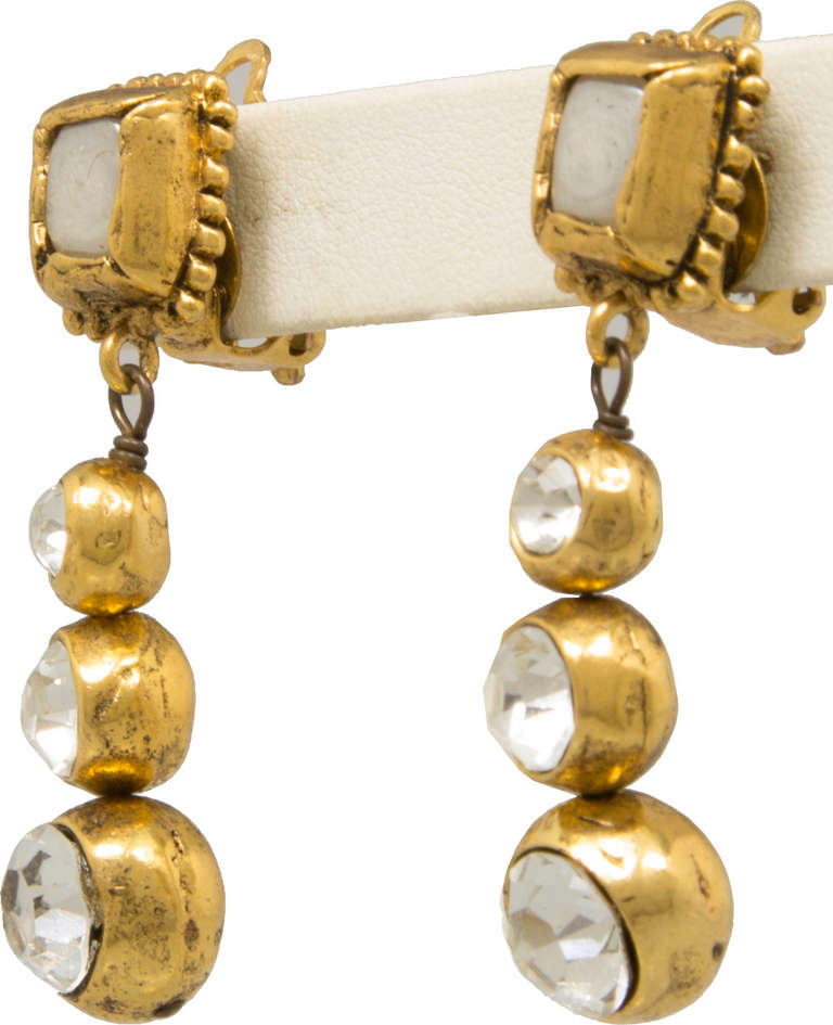 CHANEL Headlight Drop Earrings In Excellent Condition In Chicago, IL