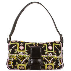 Fendi Beaded Mirrored  and Embroidered Handbag