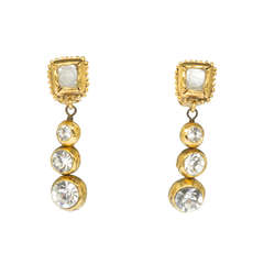 CHANEL Headlight Drop Earrings