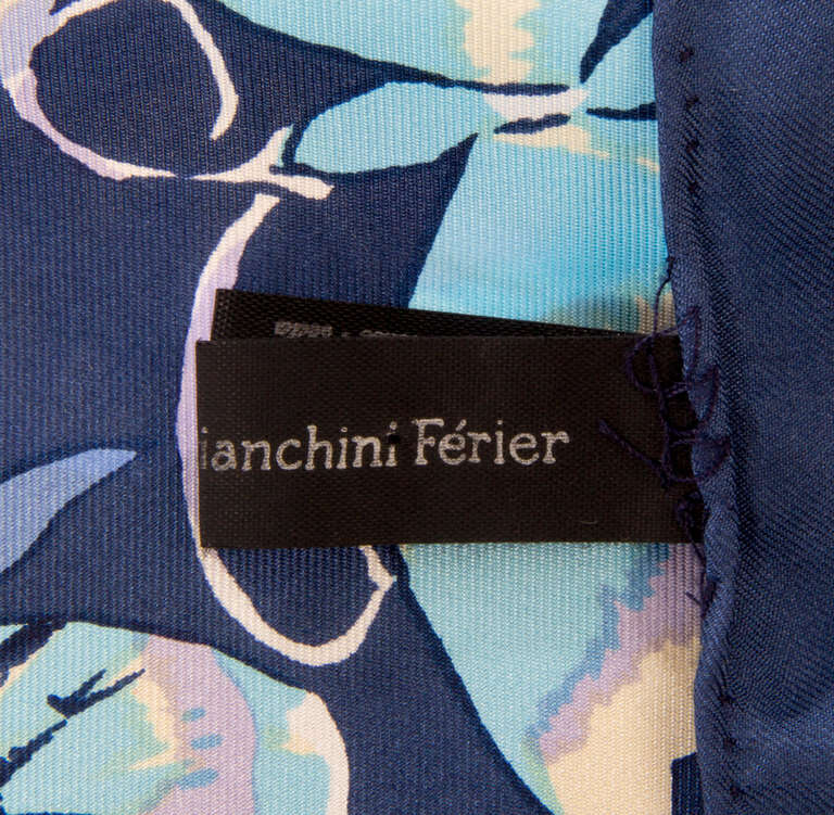 Buttyerfly Silk Scarf Apres Raoul Dufy for Bianchini Ferier In Excellent Condition In Chicago, IL